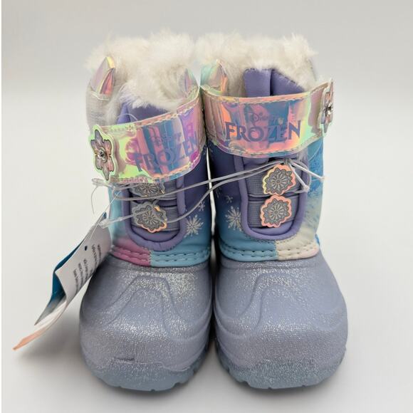 Disney's Frozen 2 Anna & Elsa Toddler Girls Faux Fur Winter Boots Size US5D EU20 - Picture 2 of 11